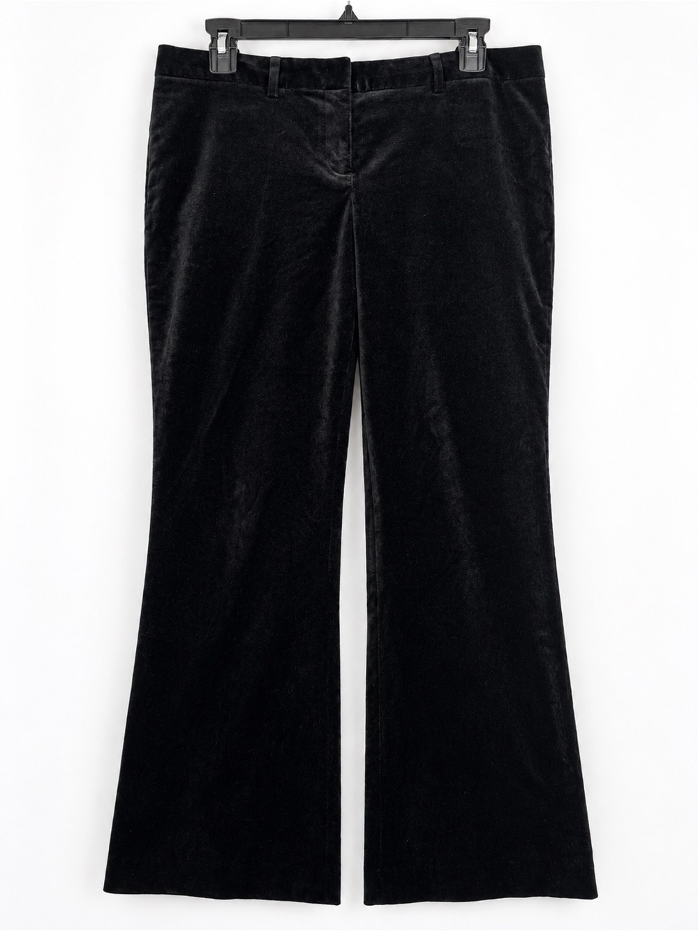 Vintage 2005 The Limited Black Velvet Low Rise Flare Pants 8 Y2K